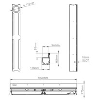 ACO RainDrain® Galvanised Brickslot (B125) Channels