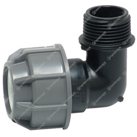 Plasson Silverline MDPE Threaded Elbows (male) - Compression