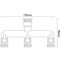 Brass Double and Triple Tap Splitters