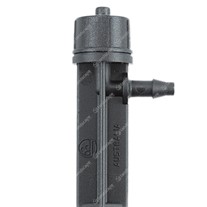 End-line pressure compensating dripper on stake