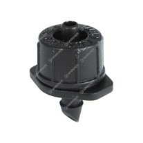End-line pressure compensating dripper without stake 