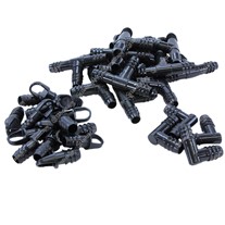 Premium In-line Drip Pipe Easy Fittings Packs - black