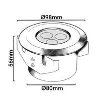 Collingwood LED Ground Lights - s/steel - 240v