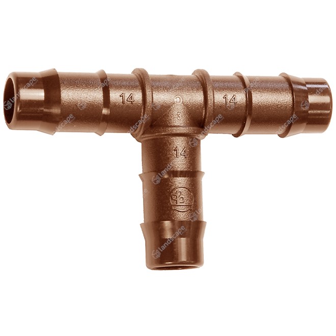 In-line Drip Pipe Tees - brown