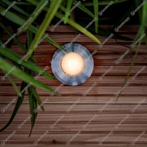LightPro Plug & Play LED Onyx 60 R3 Round Uplighters - s/steel