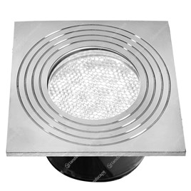 LightPro Plug & Play LED Onyx 60 R4 Square Uplighters - s/steel