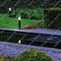 LightPro Plug & Play LED Barite Bollard Lights - black