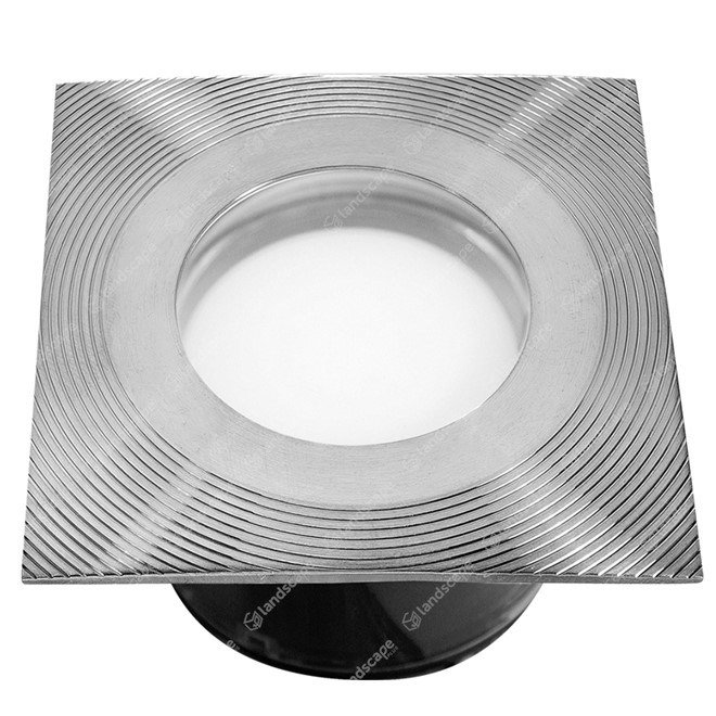 LightPro Plug & Play LED Onyx 60 R5 Square Uplighters - s/steel