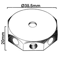Collingwood LED Star Mini Step Lights (octagonal) - s/steel - 350mA
