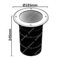 Collingwood LED Frosted Driveway Lights - s/steel - 240v