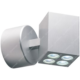 Collingwood LED Cube Wall Lights - silver - 240v