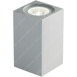 Collingwood LED Mini Cube Up/Down Wall Lights - alu - clear