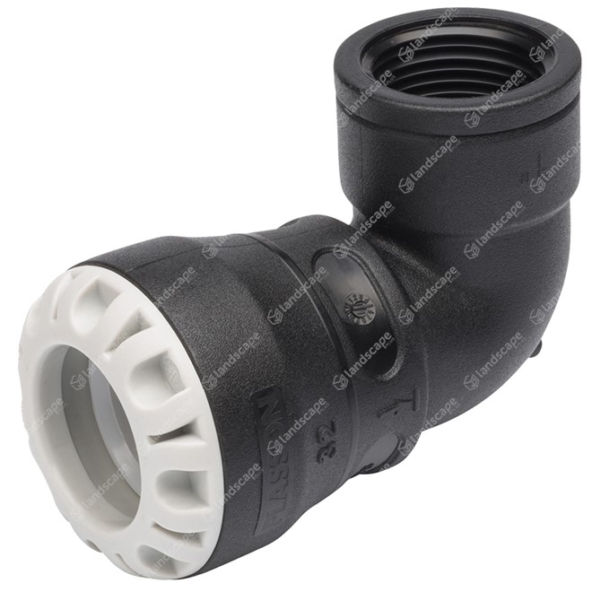 Plasson MDPE Threaded Elbows (female) - Push-Fit