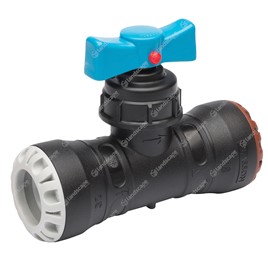 Plasson MDPE Copper Adaptors (with stopcock) - Push-Fit