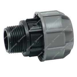 Plasson Silverline MDPE Threaded Joiners/Connectors (male) - Compression