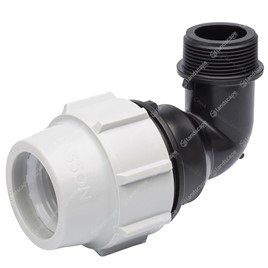 Plasson Mechanical MDPE Threaded Elbows (male) - Compression