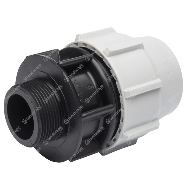 Plasson Mechanical MDPE Threaded Joiners/Connectors (male) - Compression