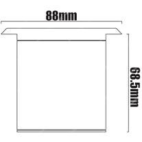 Hunza PURE LED Floor Light Square (louvre) - s/steel