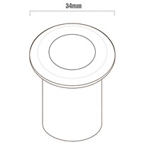 UniLED deck light round - s/steel - clear