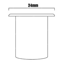 UniLED deck light square - s/steel - clear
