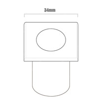 UniLED deck light square - s/steel - clear