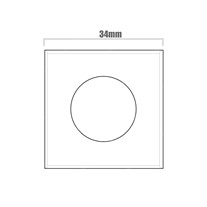 UniLED deck light square - s/steel - clear
