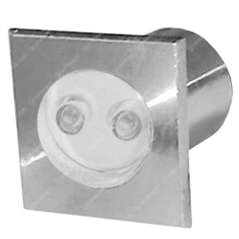 UniLED deck light square - s/steel - clear