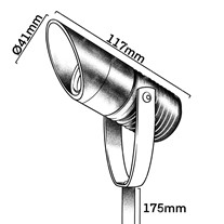 LuxR M4 LED Spike Spotlights with Glare Guard - black