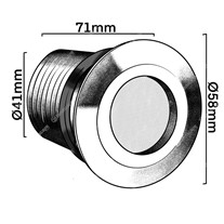 LuxR M4 LED Deck/Step Lights Round (plain bezel) - s/steel
