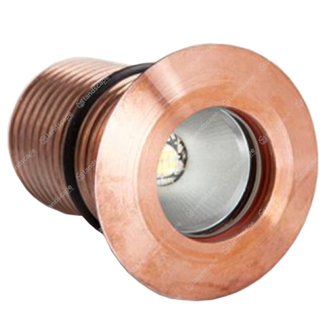 LuxR M4 LED Deck/Step Lights Round (plain bezel) - copper