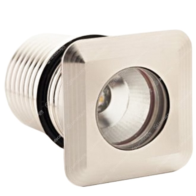 LuxR M4 LED Deck/Step Lights Square (plain bezel) - s/steel