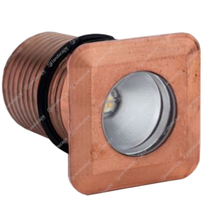 LuxR M4 LED Deck/Step Lights Square (plain bezel) - copper