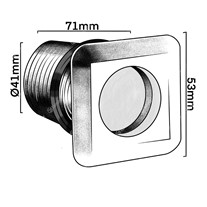 LuxR M4 LED Deck/Step Lights Square (plain bezel) - copper