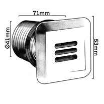 LuxR M4 LED Deck/Step Lights (louvre) Square - black