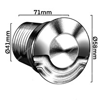 LuxR M4 LED Eyelid Step Lights (seamless) - s/steel