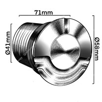 LuxR M4 LED Eyelid Step Lights with Slot (seamless) - s/steel