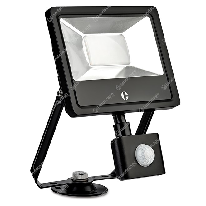 Collingwood LED Floodlights with PIR - black - 240v - 20w