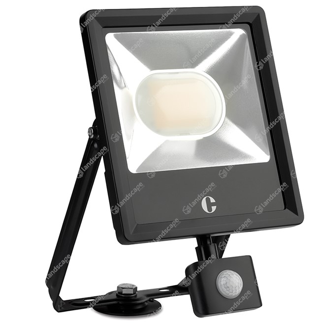 Collingwood LED Floodlights with PIR - black - 240v - 50w