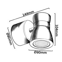 Collingwood LED Bell Wall Lights - black - 240v
