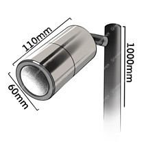 Ortus Single Adjustable Pole Lights - bronze alu