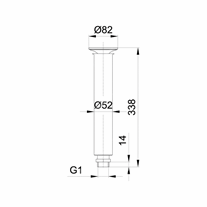 Lava fountain nozzle 45-10 E - 1″ BSP male