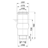 Bubbler fountain nozzle 55-15E - 1½″ BSP male