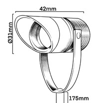 LuxR M1 LED Spike Spotlights with Glare Guard - copper