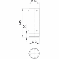 Geyser jet nozzle 30 - 3" BSP male