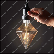 Vintage tinted crystal filament LED lamp