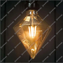 Vintage tinted crystal filament LED lamp
