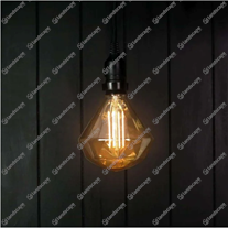 Vintage tinted diamond filament LED lamp