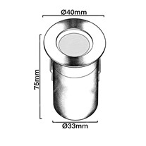 Collingwood LED Mini Baffled Deck Lights - s/steel - 350mA/700mA