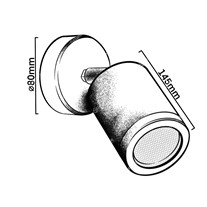Collingwood LED Adjustable Wall Spots - bronze - 240v
