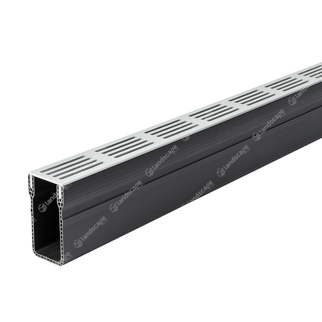 ACO ThresholdDrain® Channel - Silver Aluminum Grating